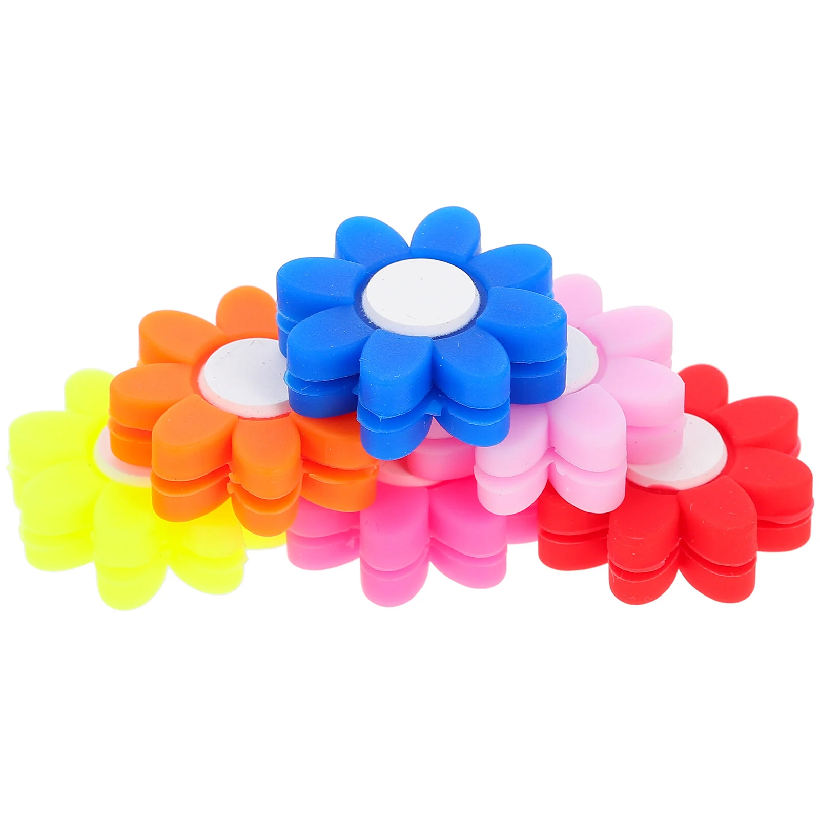 

6 Pcs Flower Shock Absorber Portable Shocks 3X3CM Silicone Dampener Tennis Supplies Small Imported Japanese Material Racket