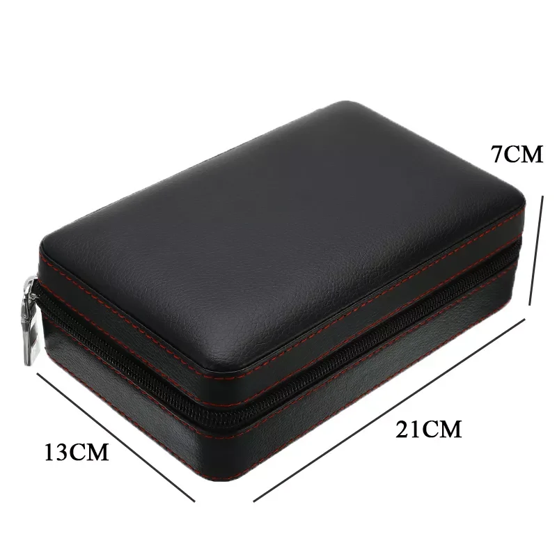 

Cedar Wood Cigar Case Holder Portable Leather Travel Humidor Storage Box Cigar Humidor Humidifier Accessories Without Lighter