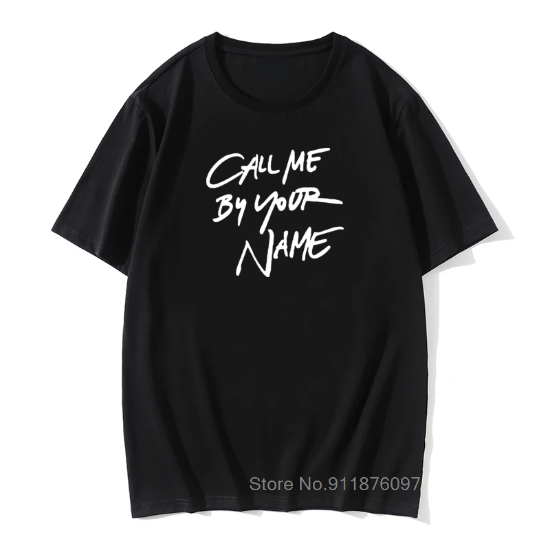

Movie T Shirt Men Call Me By Your Name Letters Lgbt Gay Printed Cotton Short Sleeve T-Shirt Summer Top Tee Vintage for Men
