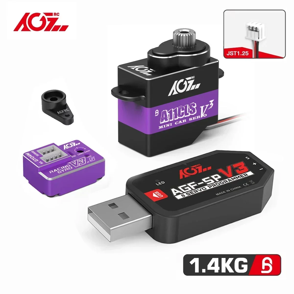 AGFRC A11CLS V3 Racing Drift Kit Программируемый гироскоп Суперскоростной 1 4 кг