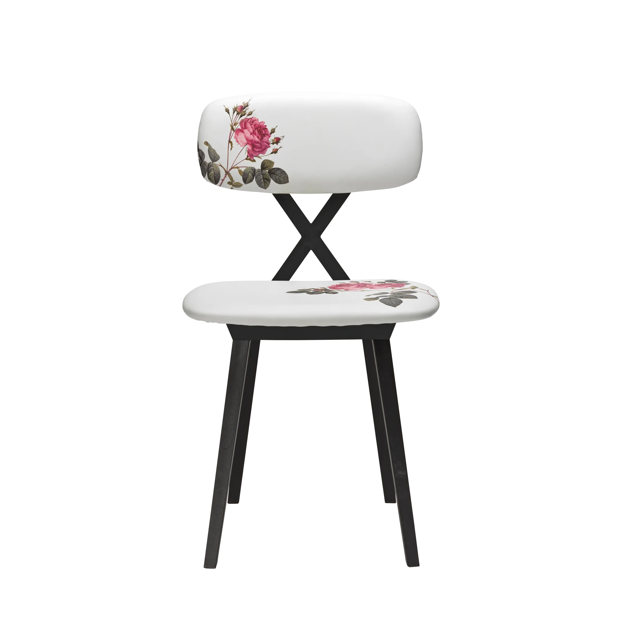 

Новое поступление, кожаный стул из микрофибры с цветочным узором и деревянными ножками для столовой