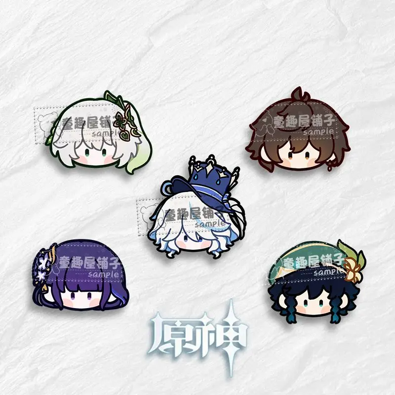 Genshin ударопрочные периферийные металлические броши значок эмблема Xiao Yae Miko HuTao