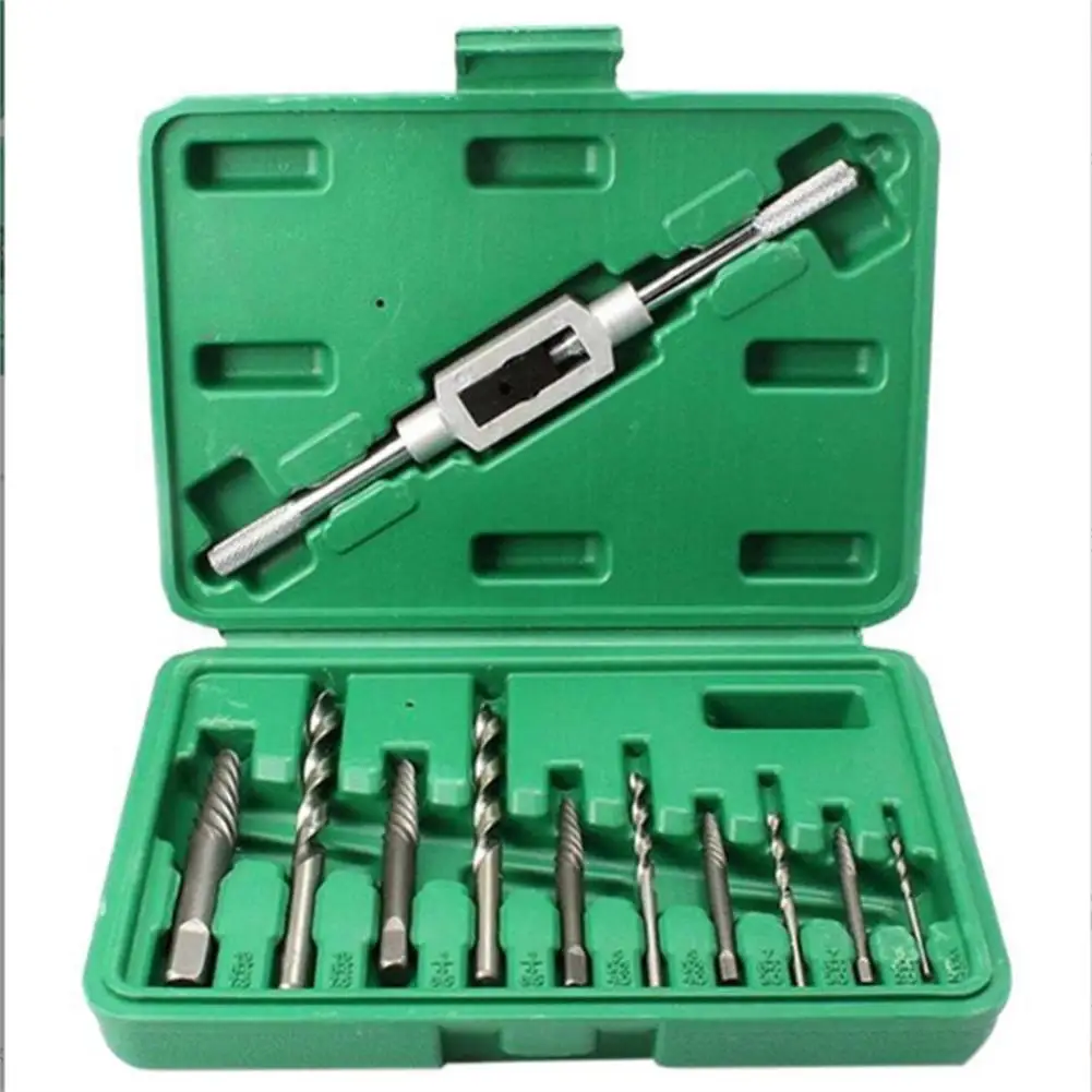 

11pcs Damaged Screw Extractor Set 3mm-10mm Broken Screw Remover Kits High Hardness Machine Repair Remover Tools