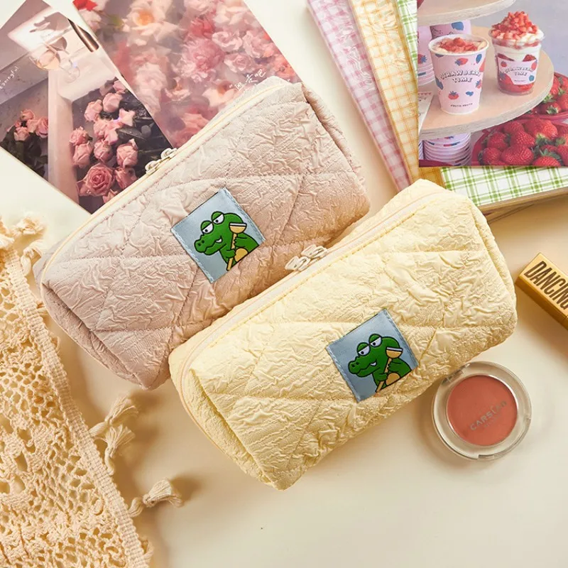 

Quilted Pen Bag Girl Clutch Handbag Girls Pencil Case Bags Korean INS Fashion Cute Kawaii Student School supplies