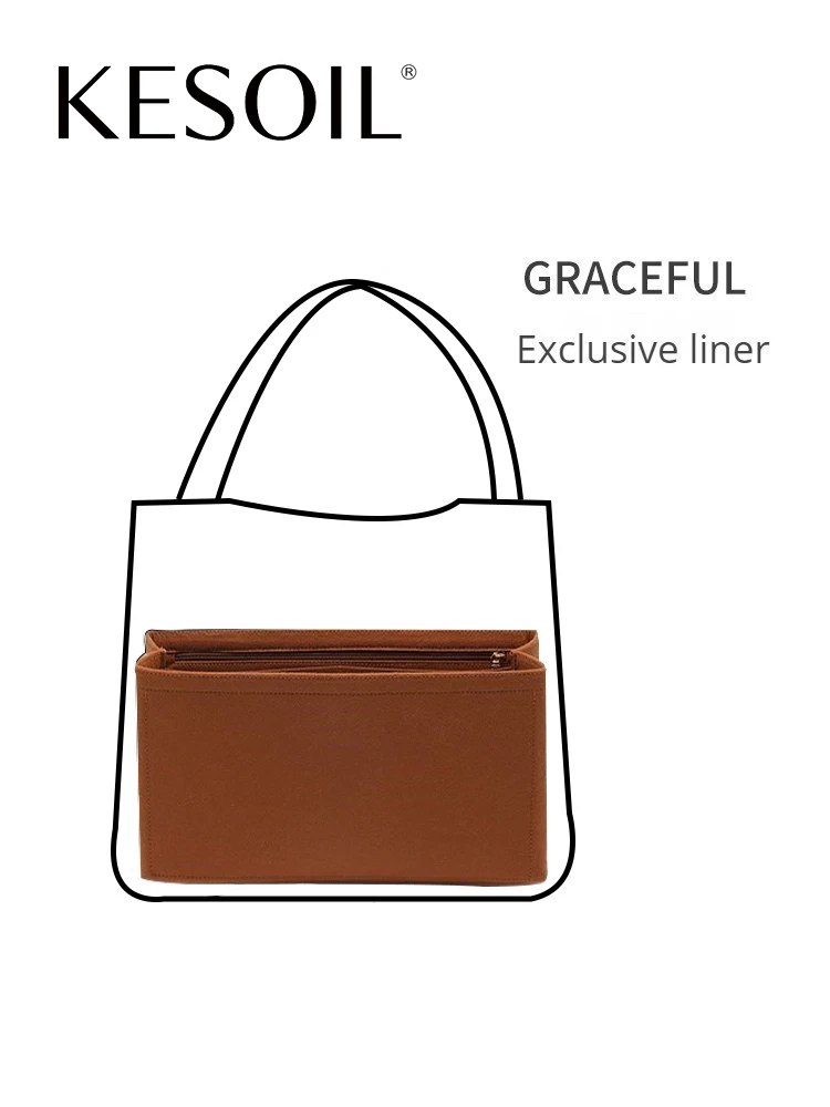 

Bolsa de almacenamiento con forro interior, accesorio elegante, con cremallera