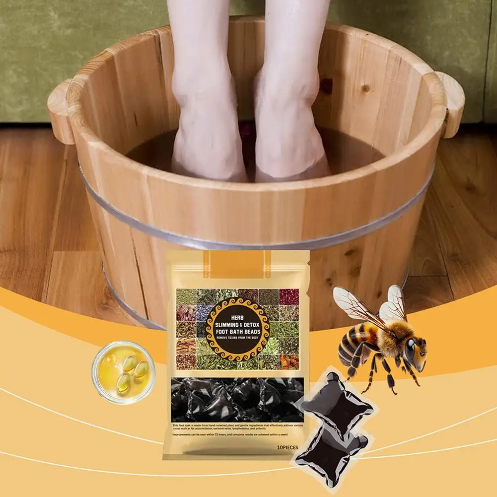 10 шт. очищающие гелевые бусины для ног травяные похудения ванна Детокс снимают