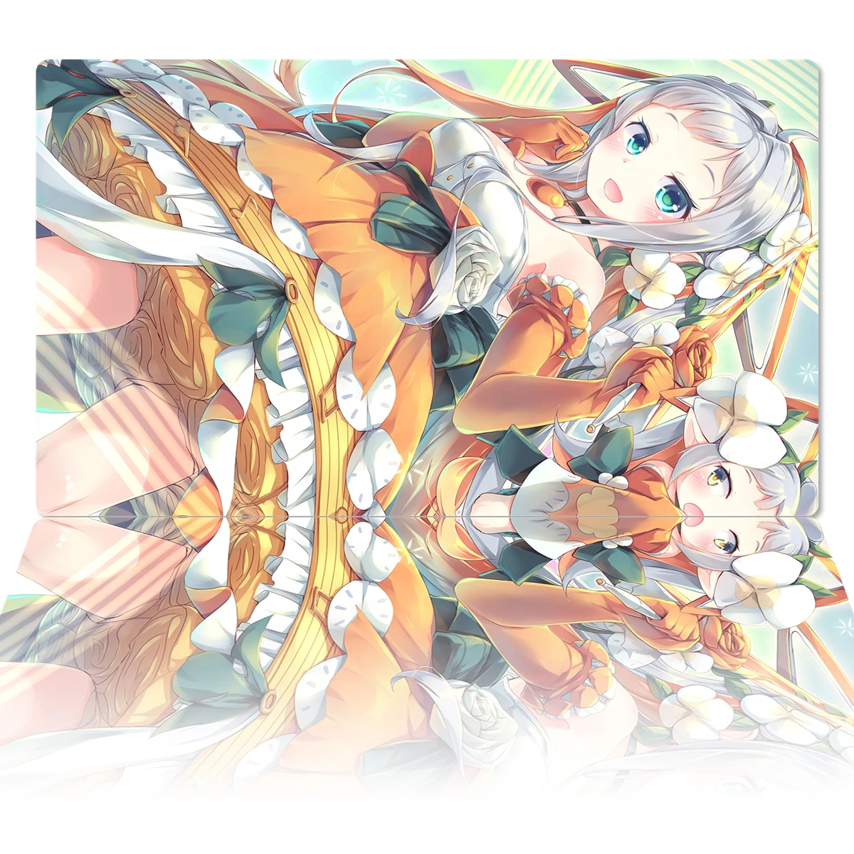 

YuGiOh Playmat LaSolfachord Angelia TCG OCG Board Game Mat Trading Card Game Mat Anime Mouse Pad Rubber Desk Pad with Zone & Bag