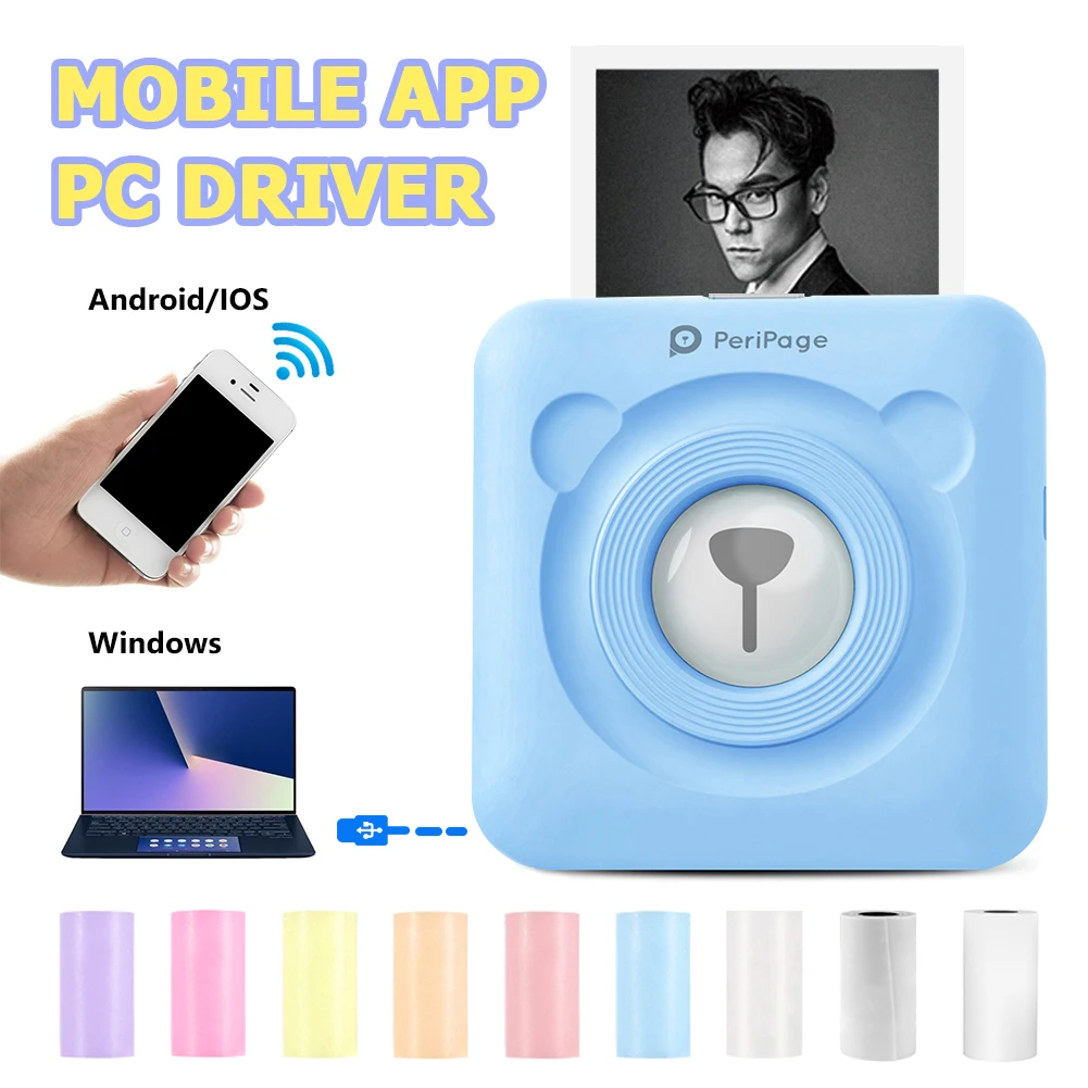 

Портативный мини-принтер для фотографий с поддержкой Bluetooth