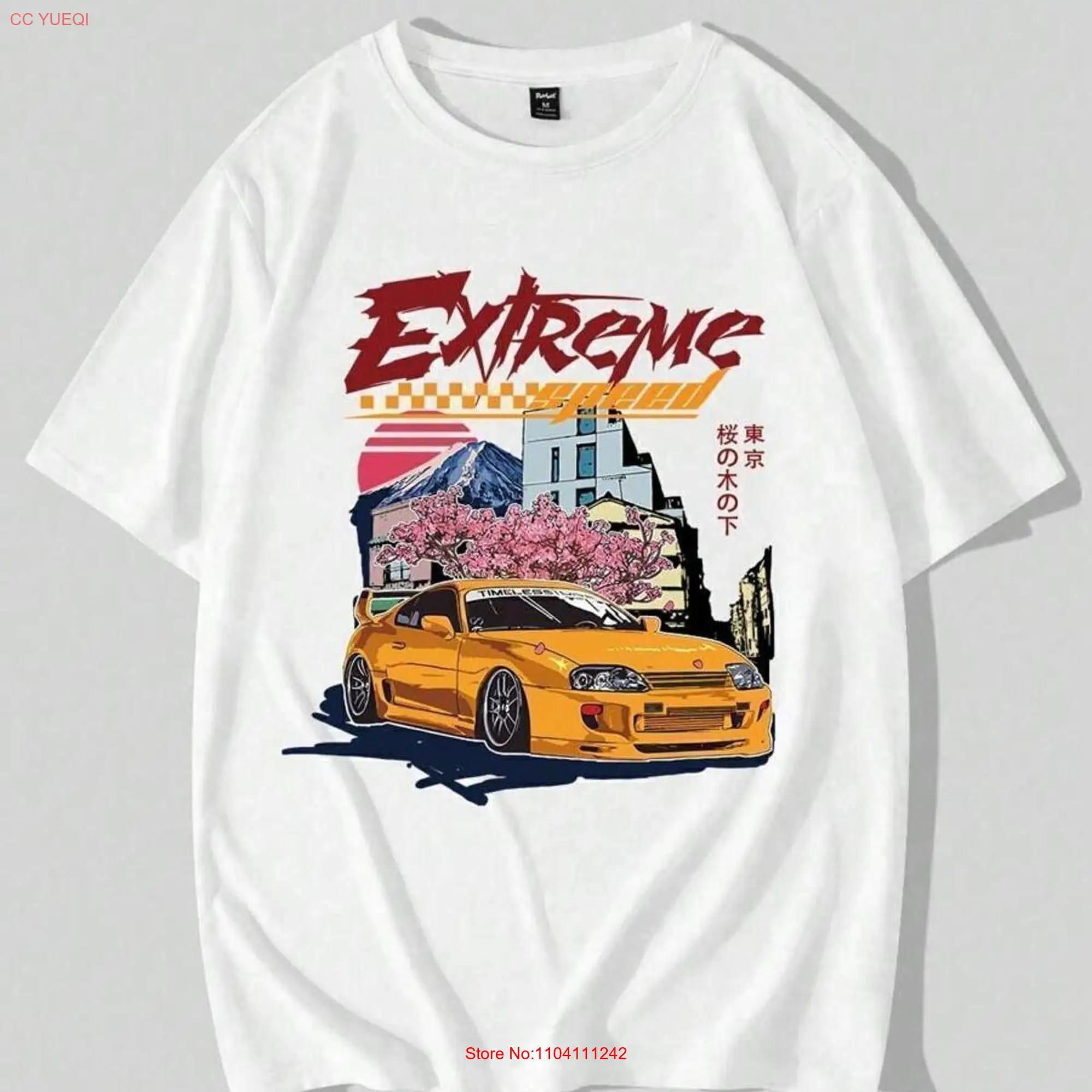 Футболка большого размера с длинным или коротким рукавом и принтом