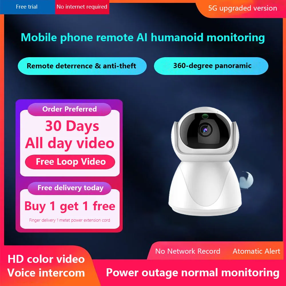 

Умная мини-IP-камера с Wi-Fi, 3 Мп, 1080P