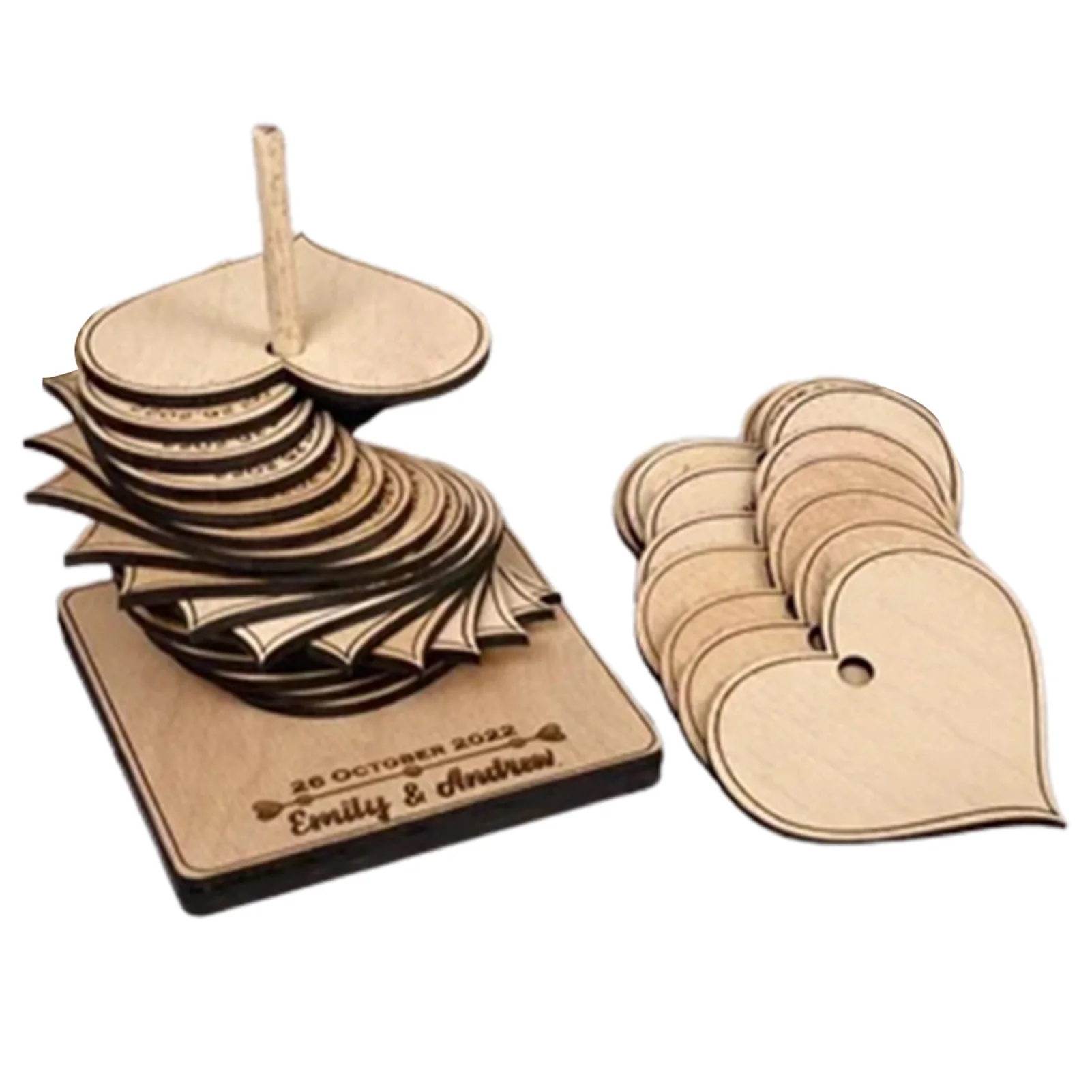 

Heart-shaped Wooden Wedding Sign Guest Book Wedding Reception for Baby Shower Bridal Shower