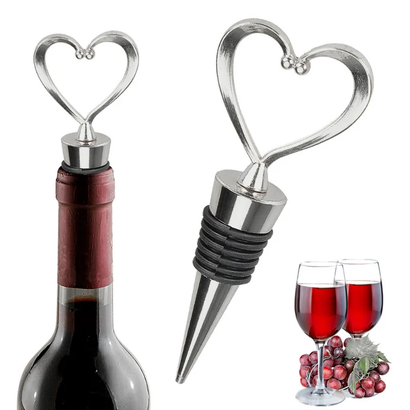 

Wine Bottle Stopper Heart/Ball Shaped Red Wine Beverage Champagne Preserver Cork Wedding Favors Xmas Gifts for Wine Lovers