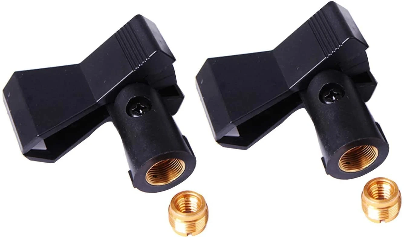 

Pack Universal Adjustable Wireless Microphone Clip Holder With Adapter 5 Core MC 04 2PCS…