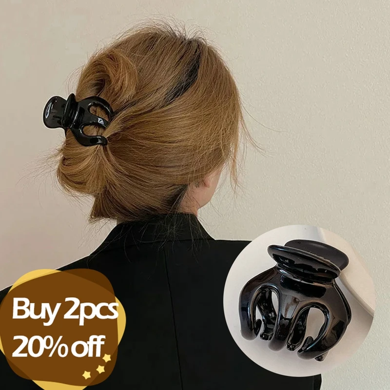 

High Ponytail Clip Invisible Pad Fixed Artifact Pumpkin Clip Cute Hair Claws Hairpin Hair Styling Hairgrips Women Claws Headwear