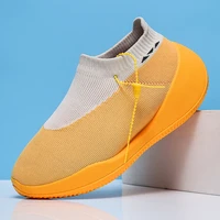 bread trend breathable running mens shoes casual fashion outdoor men sports shoes light socks large size 45 walking sneakers