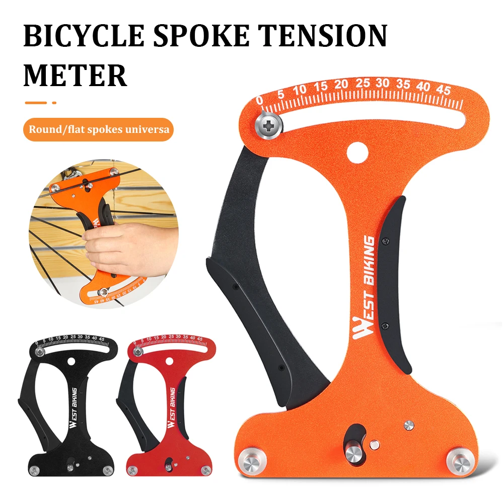 

2023New Bicycle Tool Spoke Tension Meter For MTB Road Bike Wheel Spokes Checker Indicator with Wrench Bicycle Spoke Repair Tool