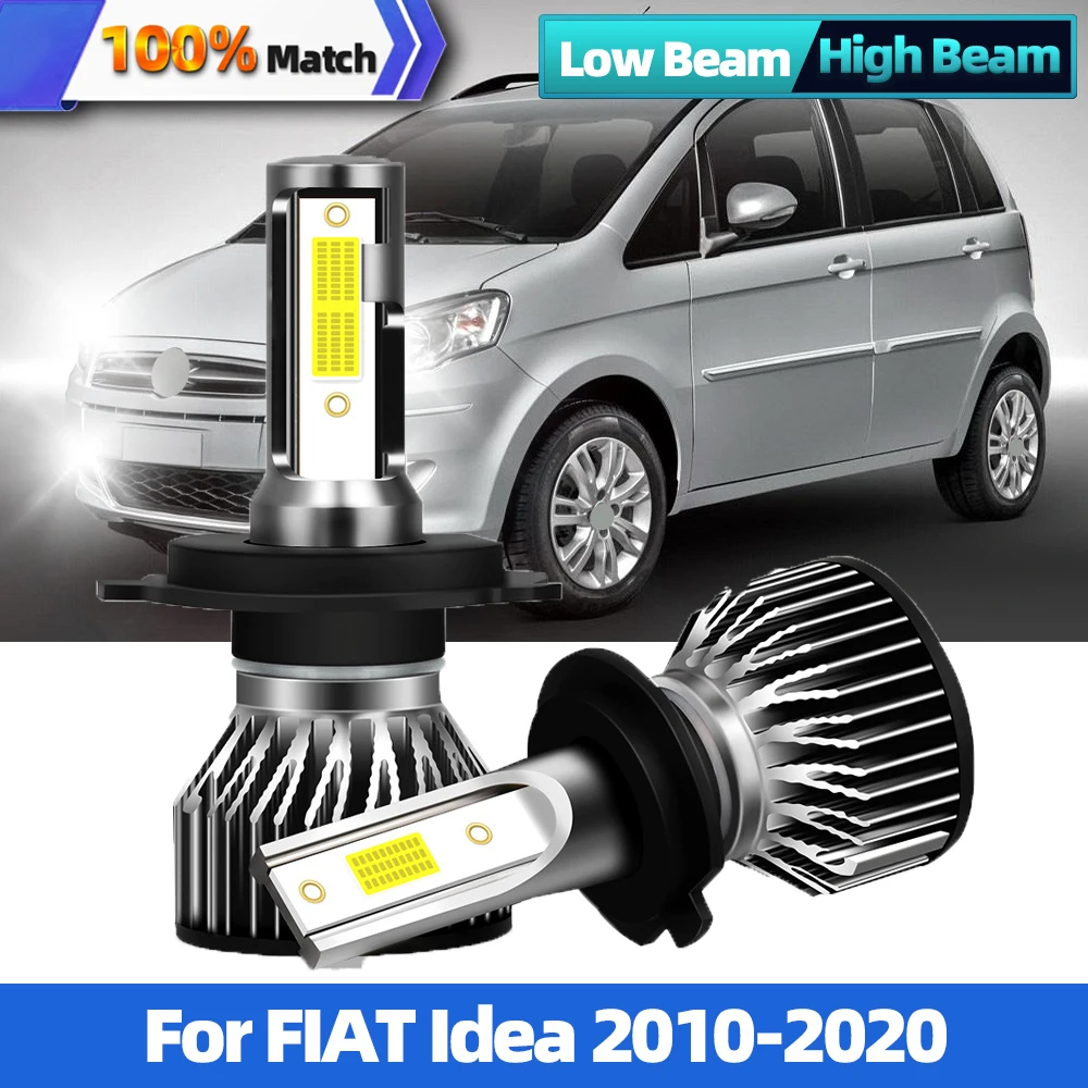 

2Pcs 6000K White 90W LED Headlamps H1 H7 Canbus Car Headlight Bulb 12000LM Turbo Auto Light 12V 24V For FIAT Idea 2010-2020