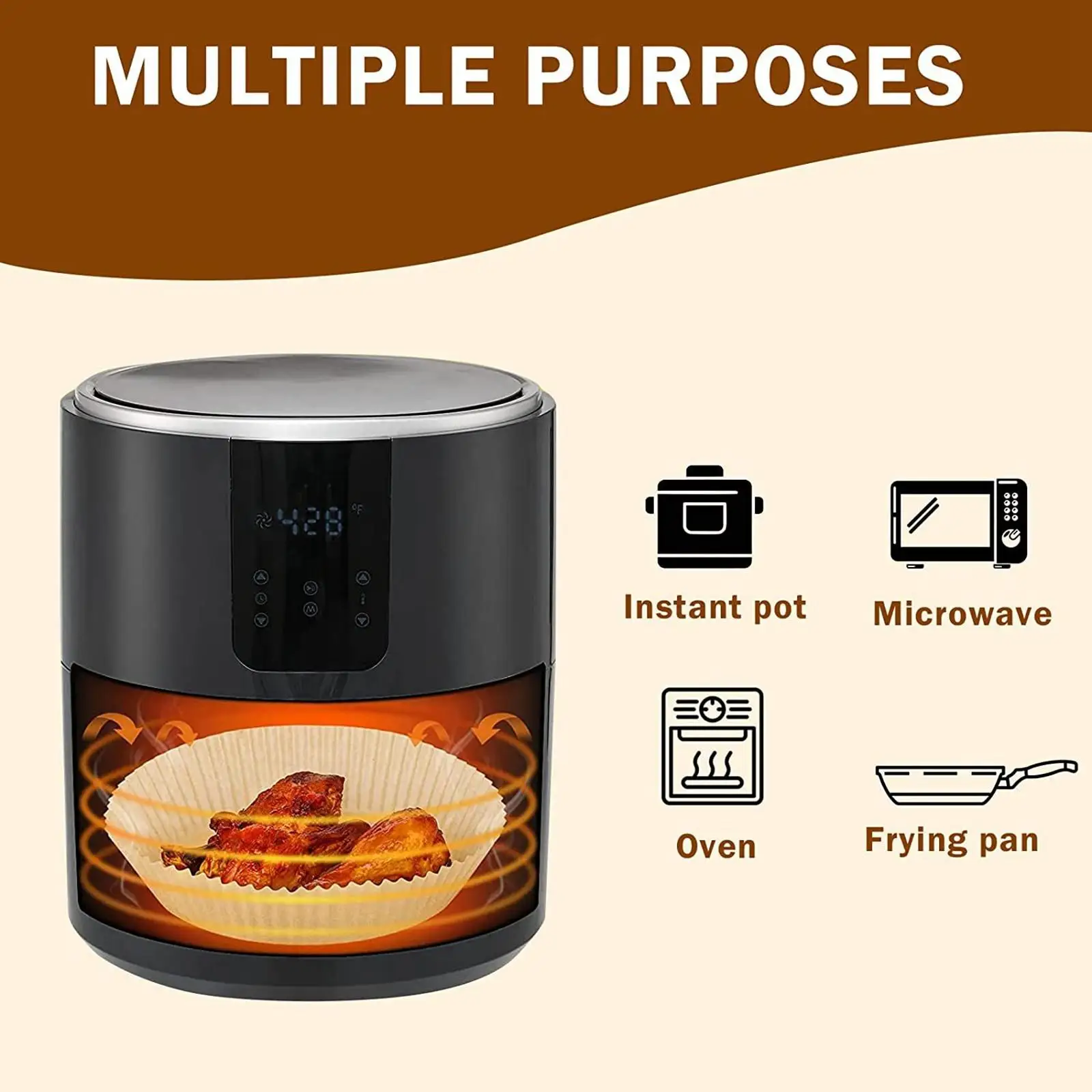 

Air Fryer Paper Liner Air Fryer Accessories for Home Kitchen Baking Tools