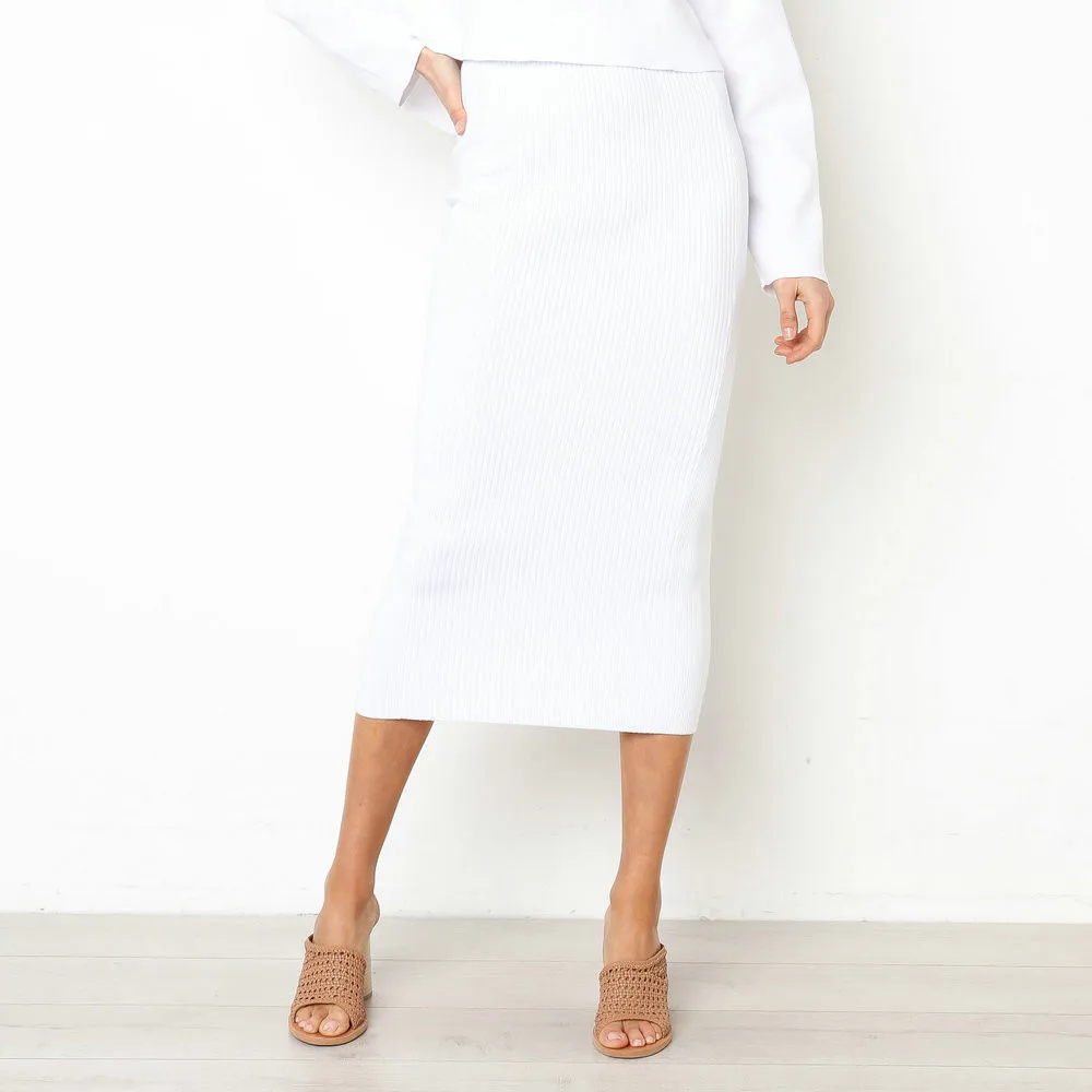 

Женская однотонная облегающая юбка с высокой талией, длинная юбка, обтягивающая бедра, соблазнительная прямая юбка, шифоновые юбки для женщ...