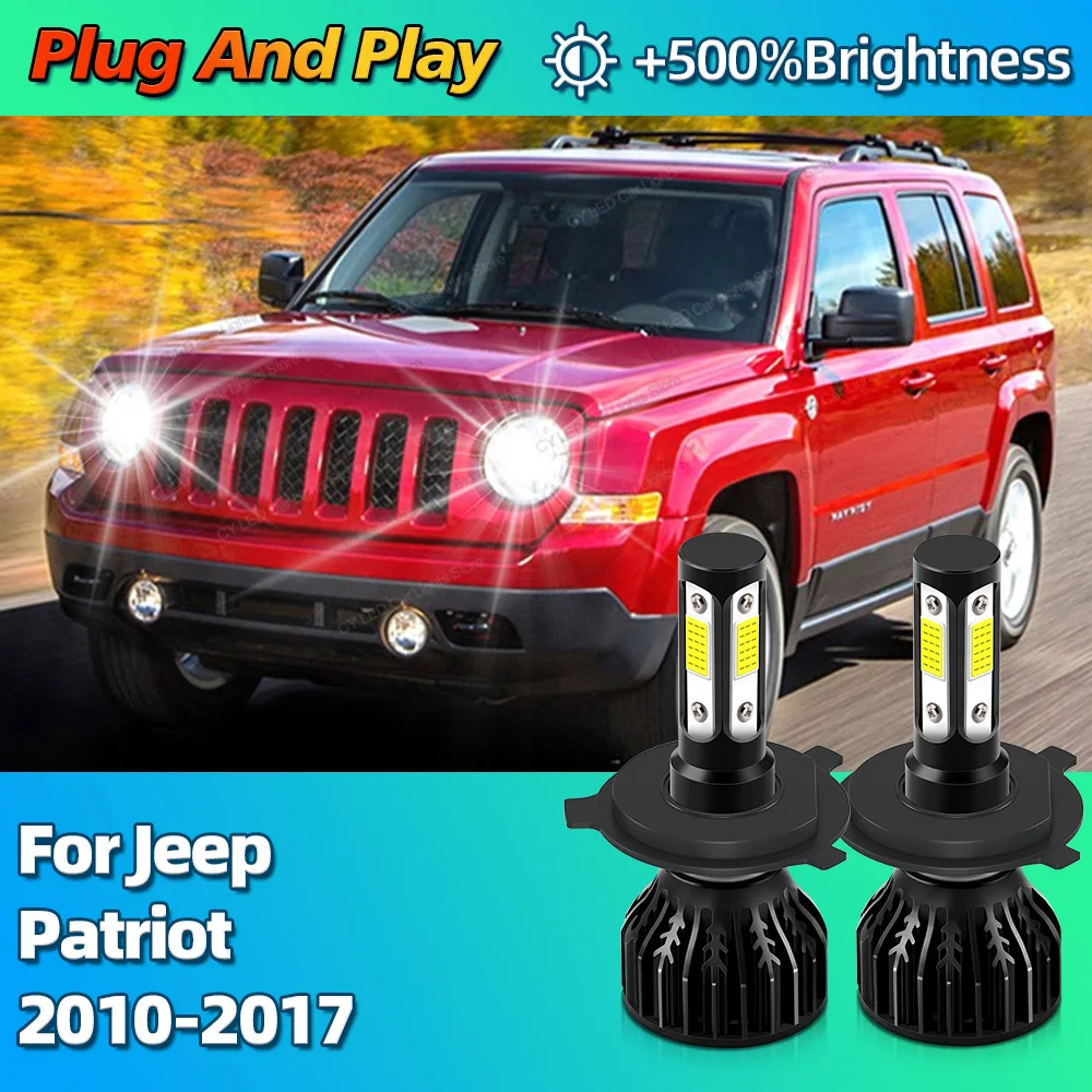 2 шт. Turbo 30000Lm автомобильные фары светодиодные лампы CANBUS Lights H4 HiLo Beam для Jeep Patriot 2010