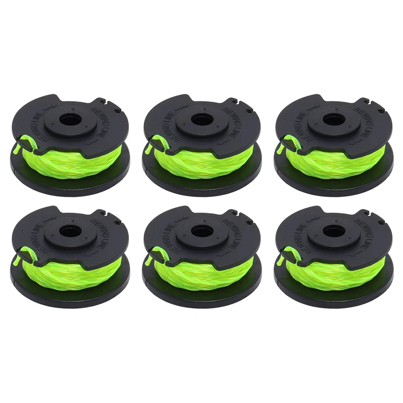 

6 Pack RAC143 String Trimmer Replacement Spool Line For Ryobi 36V Grass Trimmer Spool, Weed Eater String Auto-Feed