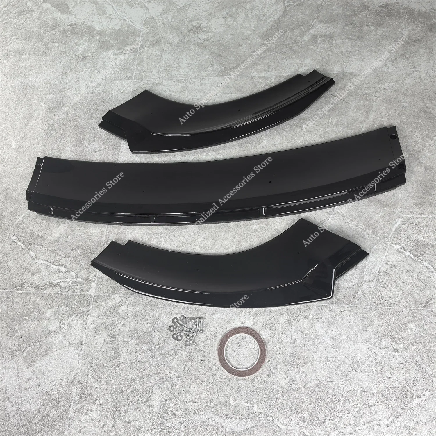 Глянцевый черный передний бампер из АБС-пластика спойлер разделитель диффузор