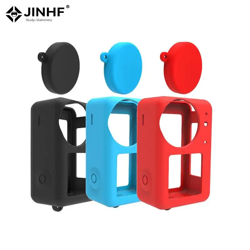 

1set Silicone Cover Protective Case Lens Cap for DJI Osmo Action 3 Protective Cover Sports Camera Accessories For DJI Action 3