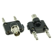 bnc 3 way splitter adapter socket metalplastic y type bnc female to dual banana male jack audio speaker cable 4mm rf adapter