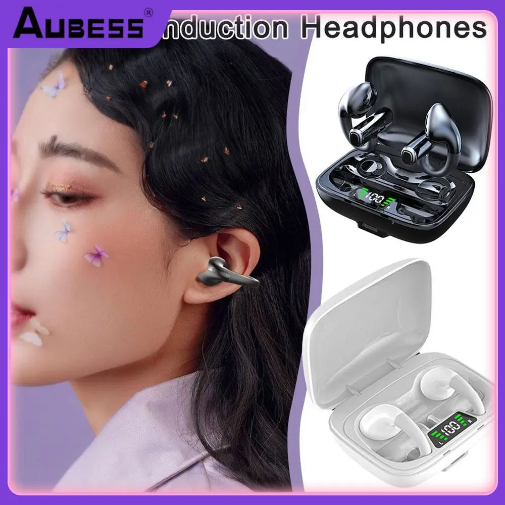 

In Ear Wearing Earphones Quality Sound Effect V5.3 Sports Earphones Wear More Secure Innovative Clip-on Ear Headphones New