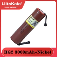 liitokala 100 new hg2 18650 3000mah rechargeable battery 18650hg2 3 6v discharge 20a power batteries diy nickel