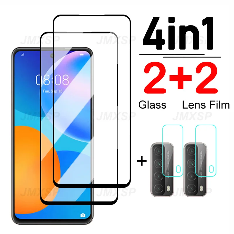 Защитное стекло 4 в 1 для Huawei P30 P20 P10 Lite Pro, закаленное стекло для Huawei P50 P40 Lite P Smart Z 2019, пленка для объектива камеры