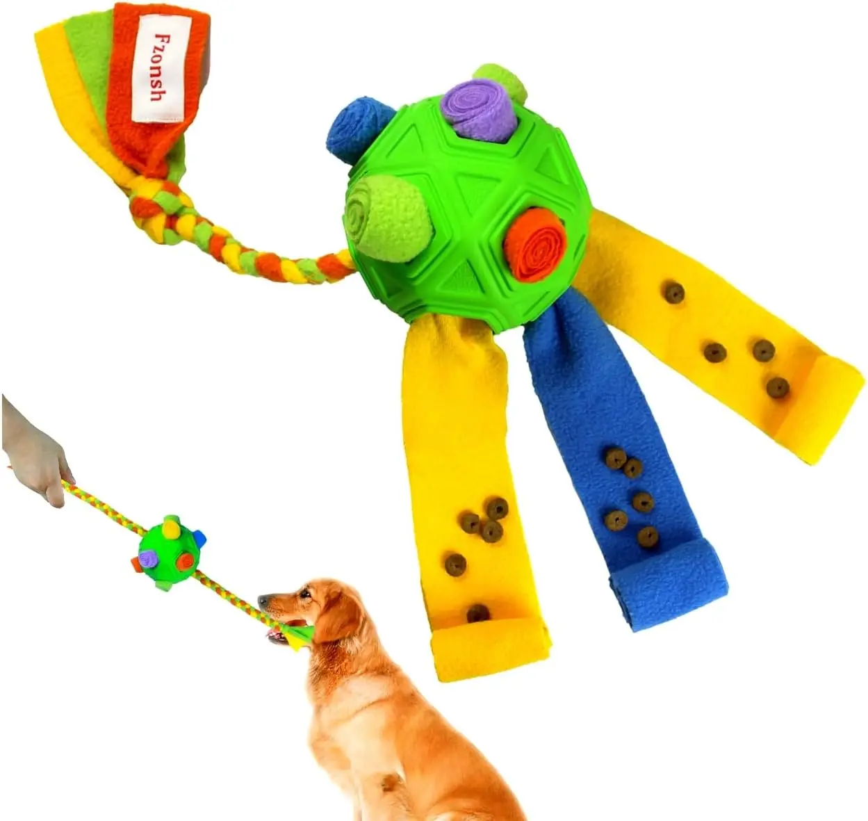 

Уютный мяч для собак с интерактивной веревкой, Интерактивная головоломка, игрушки для собак, уютный мяч стимулирует естественное формование