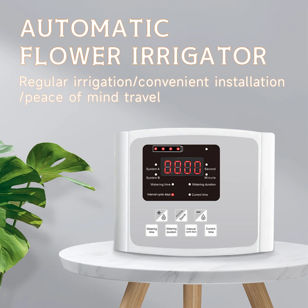 Water Pump Intelligent Drip 1/2 Pump Irrigation Timer System Garden Automatic Watering Device Energy ChargingPotted Plant