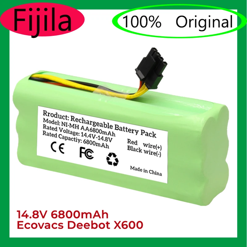

Ni-MH AA 6800Mah for Ecovacs 14.8V Rechargeable Battery Deebot Deepoo X600 ZN605 ZN606 ZN609 Midea VCR01 VCR03 Vacuum Cleaner