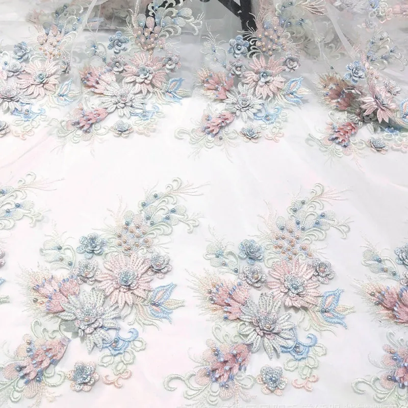 1 шт., вышитая бисером аппликация для свадебного платья