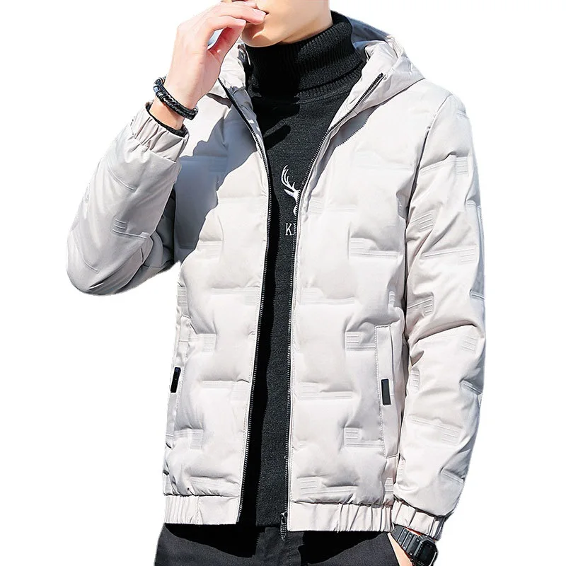 2022 Winter coat Men's Jacket Windproof Pilot Fashion collar Spring and autumn casual quilted warm zipper