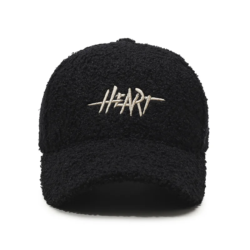 Осенне-зимняя женская милая толстая теплая бейсболка модная унисекс с вышивкой
