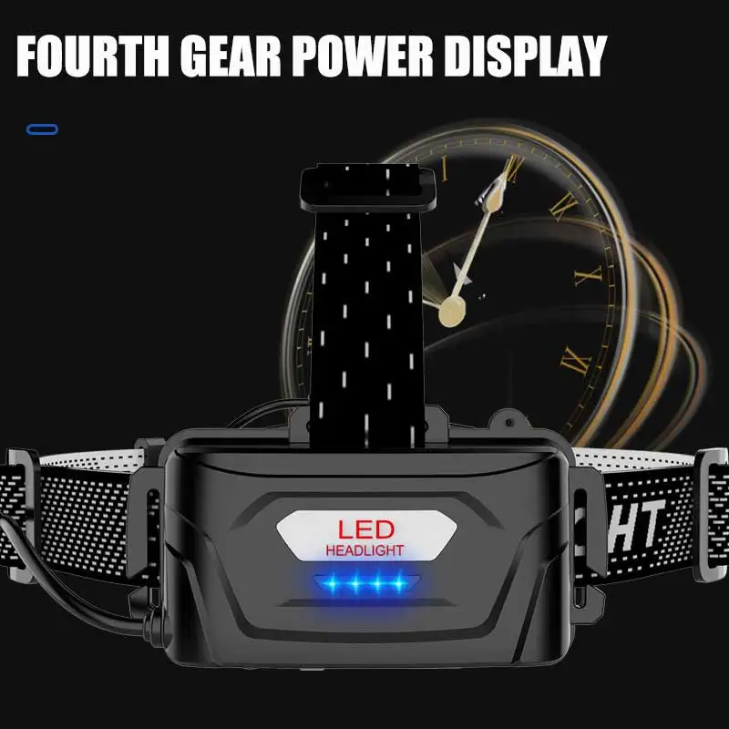 Фонарь налобный с датчиком 120 Вт 4 цвета