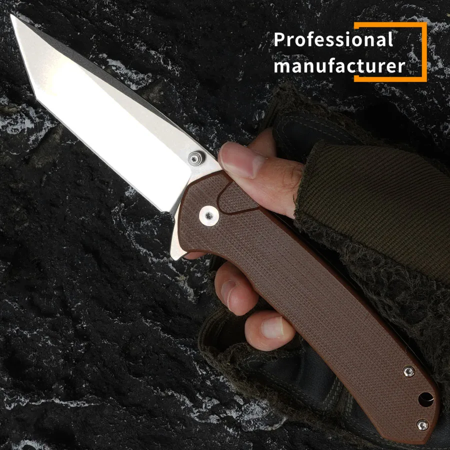 Карманный складной нож HWZBBEN J277 с ручкой G10 лезвие D2 резак для кемпинга на открытом