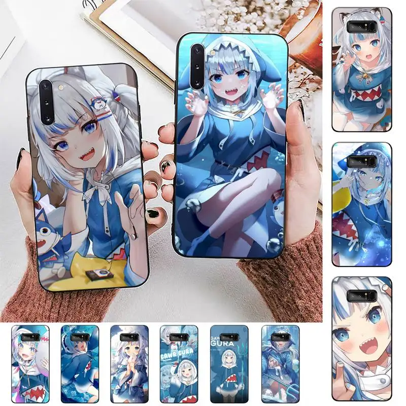 

Gawr Gura Phone Case For Samsung Note 8 9 10 20 pro plus lite M 10 11 20 30 21 31 51 A 21 22 42 02 03