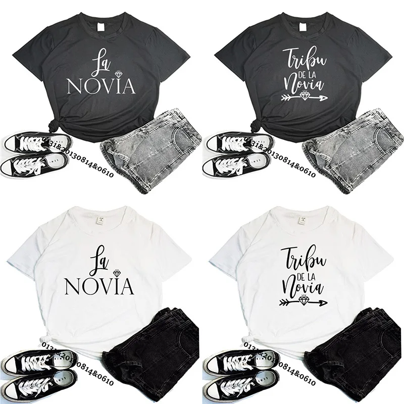 

Novia Tribe Latina Wedding Tshirts Boda Mexicana Spanish Latin Wedding Brides Tribe Tshirts Spanish Mexican Wedding Gifts Women