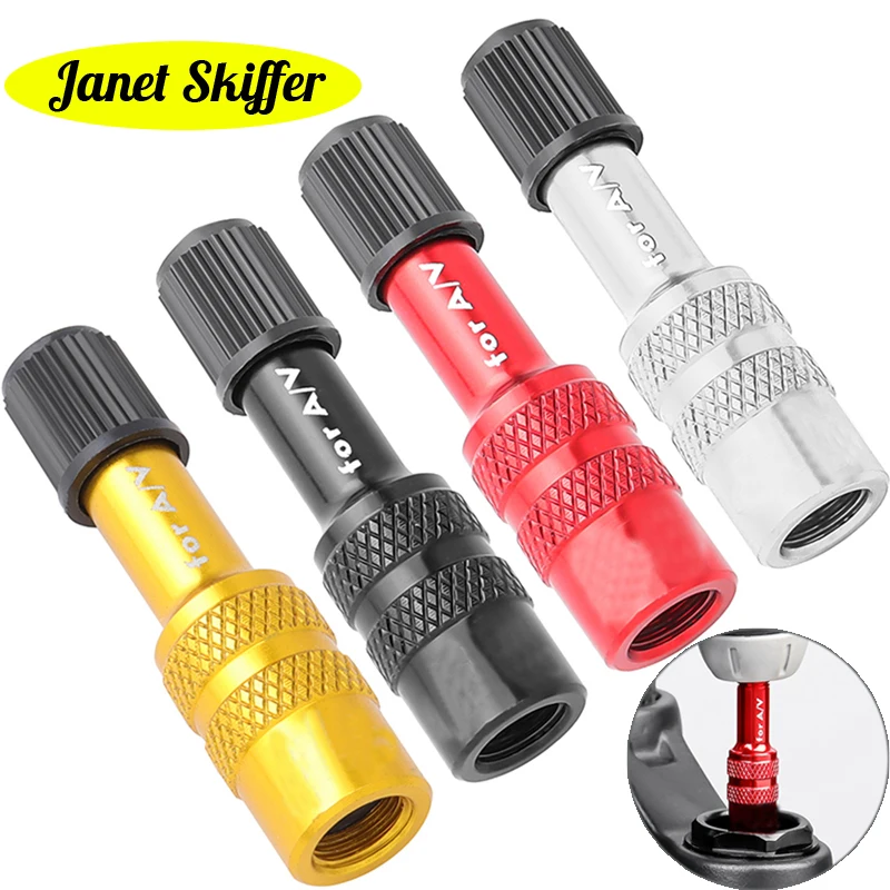 

Bike Fork Valve Aluminum Alloy Adapter For A/V MTB Cycling Schrader Air Inflatable Valve Anti-Slip Converter Bicycle Accessories