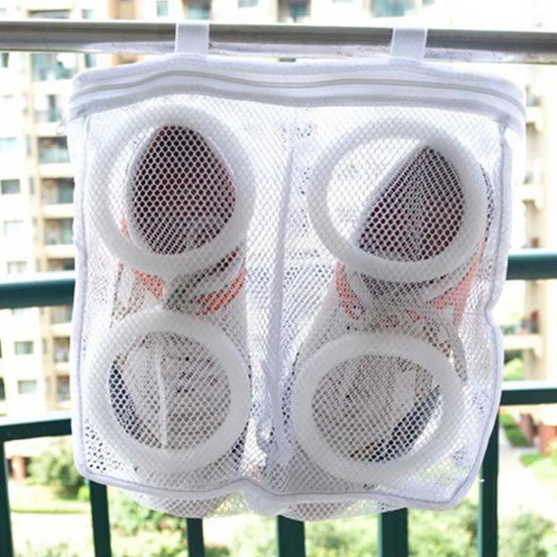

Washing Machine Drying Shoe Bag Zippered Laundry Bags Mesh Filter Machine Washing Bags Shoes Hanging Drying Bag Hanging Storage