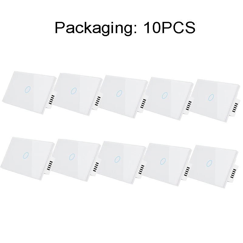 

Wifi smart switch Tuya smart life app wireless remote Alexa Google Control AC110V 220V touch light switch package 10PCS