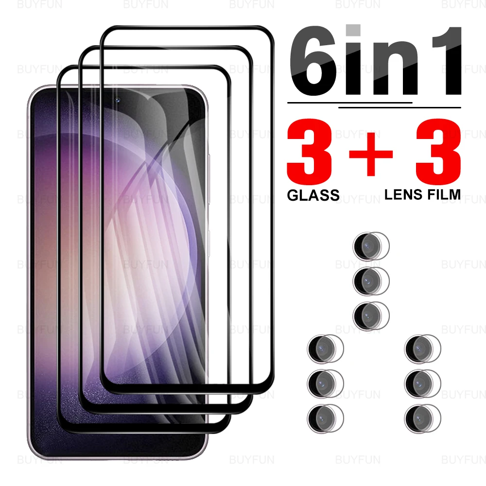 

6-в-1 пленка для камеры Samsung Galaxy S23 S23 + HD полное покрытие переднее закаленное стекло для Samsung Samsun S23 Plus защитное стекло