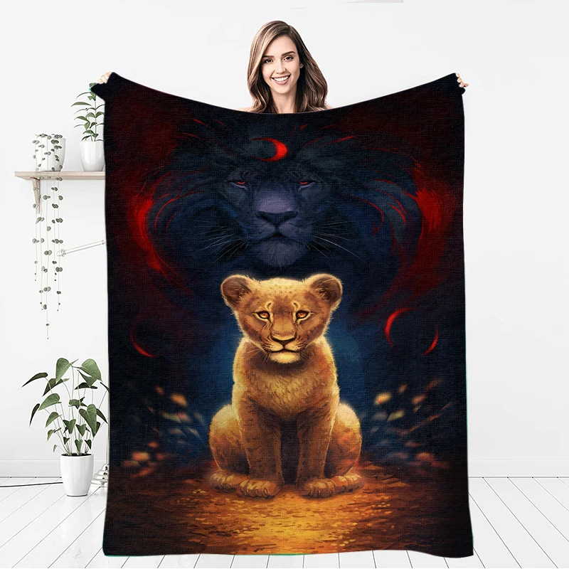 

Dreamlike Tiger Animal Printed Flannel Blanket Soft Fleece Throw Blankets for Bedroom Couch Sofa Picnic Noon Break Cover Gifts
