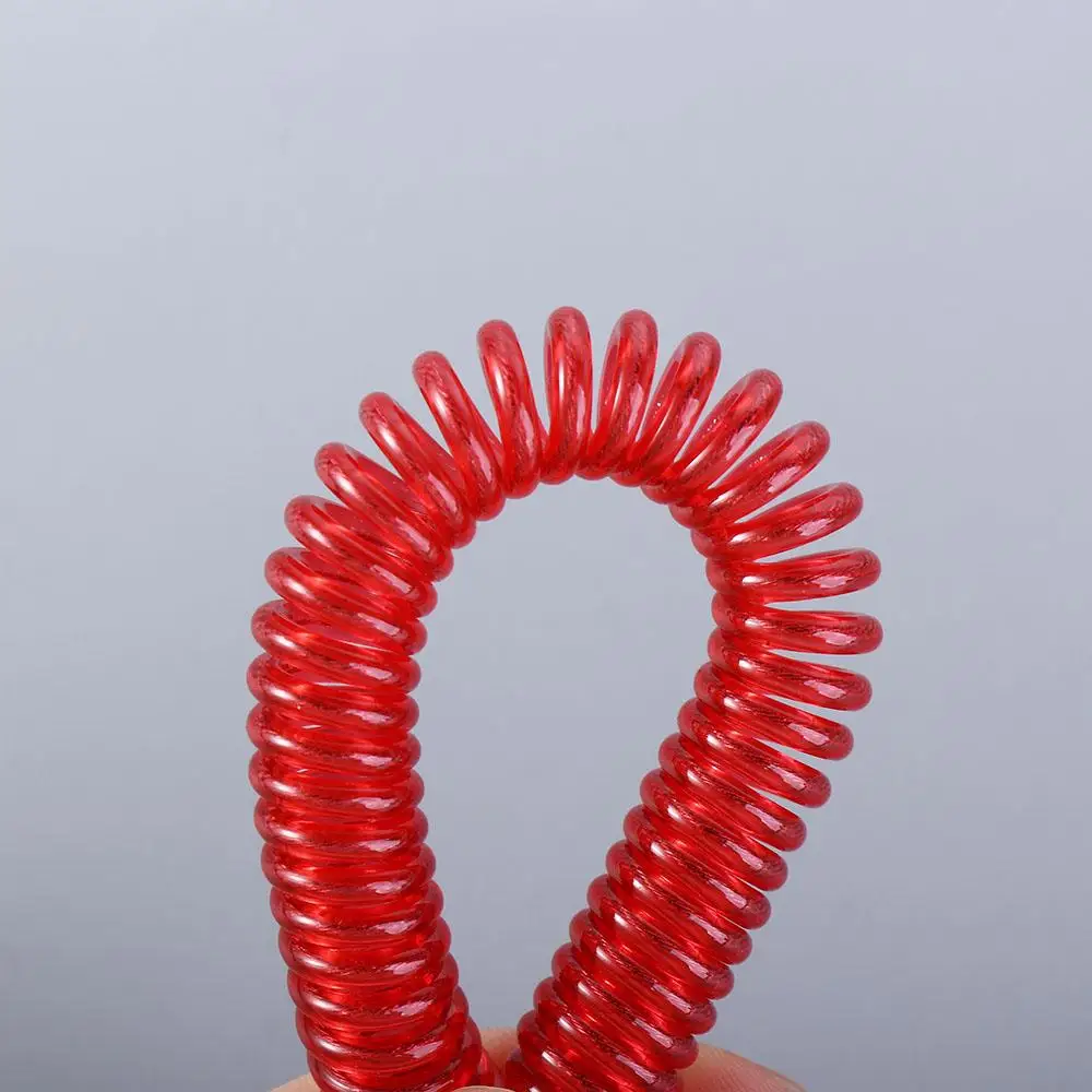 Металлический карабин с кольцом для ключей спиральный брелок стрейчевый