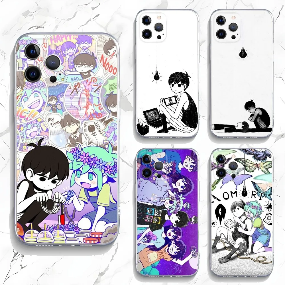 Игровой чехол для телефона Omori iPhone 15 14 13 12 11 Plus Pro Max XR XS X 7 8 SE прозрачный силиконовый