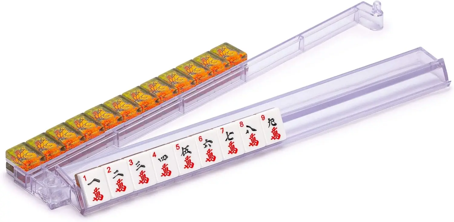 

Modern Mahjong Racks with -in Pushers - Clear - Set of 4