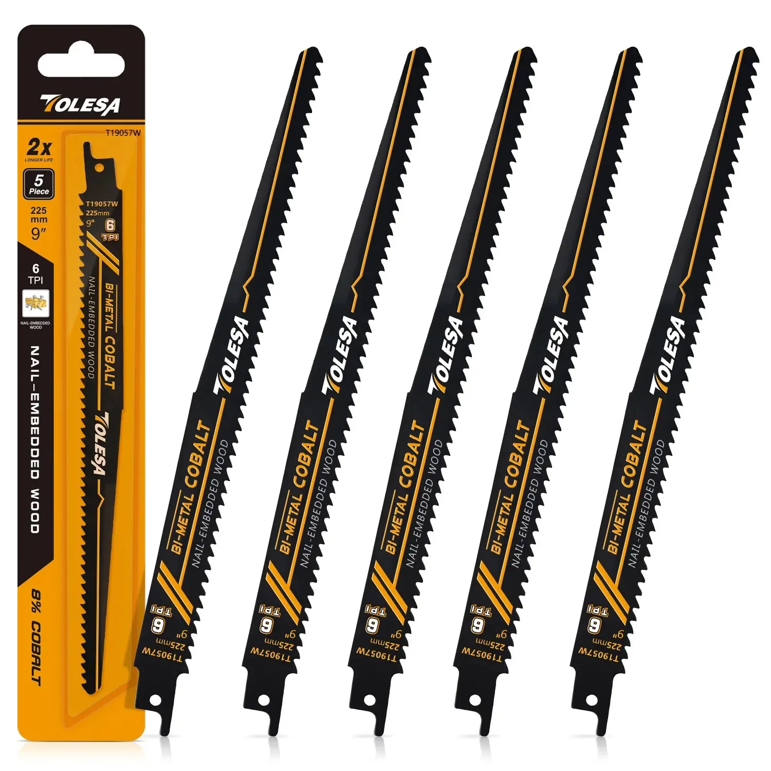 Набор полотен для сабельных пил TOLESA 5 шт. коммерческого производства идеально